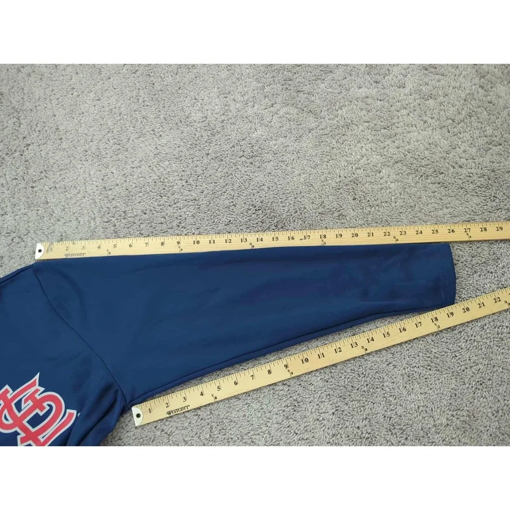 St. Louis Cardinals MLB Pullover Mens Medium 1/4‎ Zip Long Sleeve Shirt